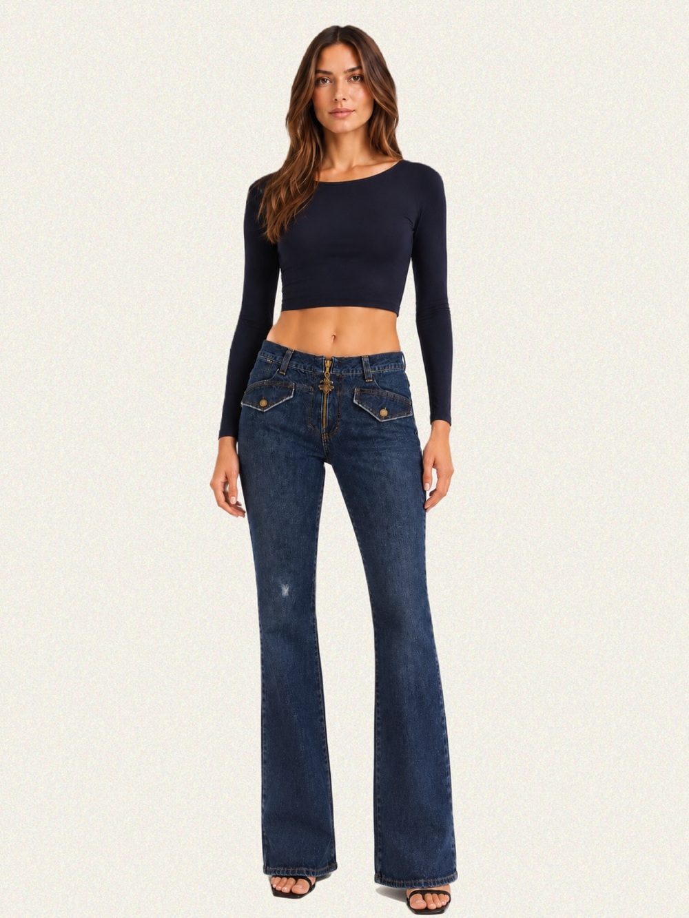 Deadstock Vintage Just Cavalli Y2K Bootcut Flared Western Jeans
